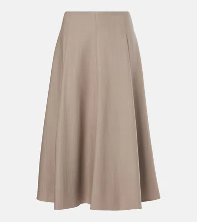 Brunello Cucinelli Georg Corda Midi Skirt In Neutral