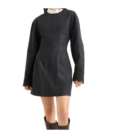 Brunello Cucinelli Wool Mini Dress In Black