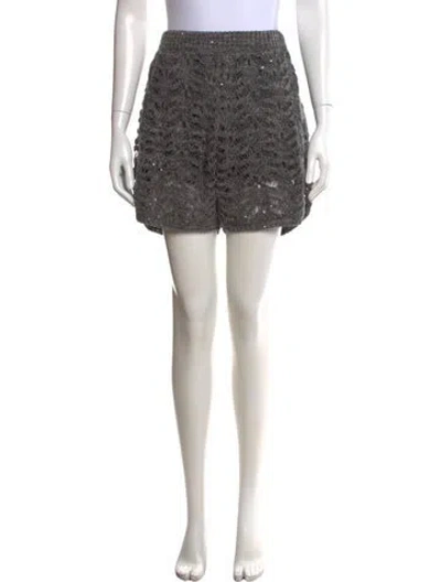Pre-owned Brunello Cucinelli Wool Mini Shorts W/ Tags In Gray