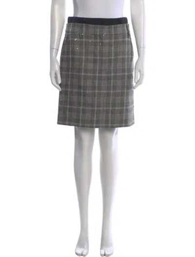 Pre-owned Brunello Cucinelli Wool Mini Skirt In Gray