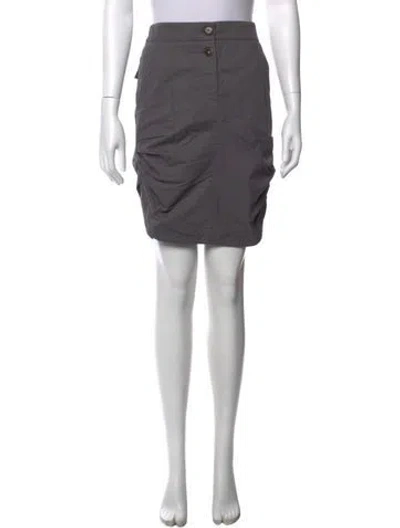 Pre-owned Brunello Cucinelli Wool Mini Skirt In Gray