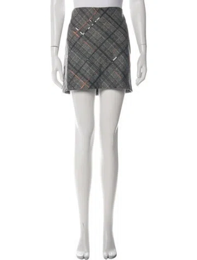 Pre-owned Brunello Cucinelli Wool Mini Skirt In Grey