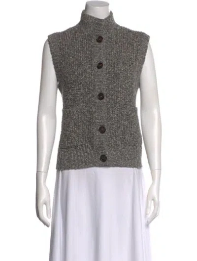 Pre-owned Brunello Cucinelli Wool Mock Neck Sweater In Gray