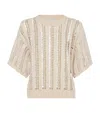 Brunello Cucinelli Wool-mohair Blend Crochet Sweater In Neutrals