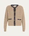 Brunello Cucinelli Wool-mohair Pailette Bicolor Cardigan