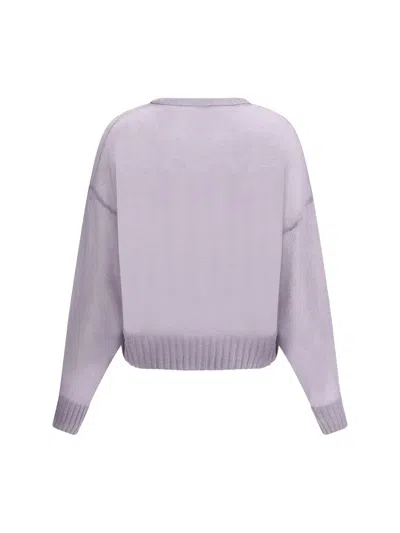Brunello Cucinelli Wool Mohair Sweater In Purple
