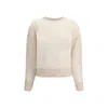 Brunello Cucinelli Wool Mohair Women's Sweater In Beige