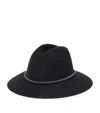 Brunello Cucinelli Wool Monili-braid Fedora In Black