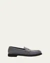 Brunello Cucinelli Wool Monili Leather Penny Loafers In Multi