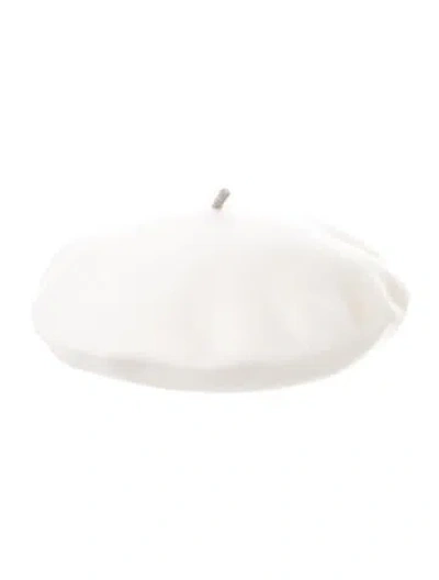 Pre-owned Brunello Cucinelli Wool Newsboy Hat In Neutral