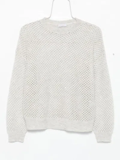 Brunello Cucinelli Wool Open-knit Sweater