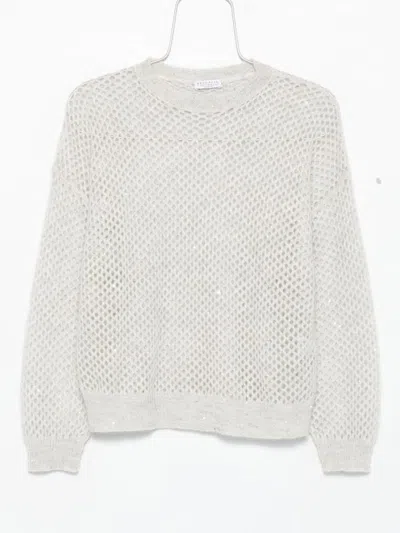 Brunello Cucinelli Wool Open-knit Sweater