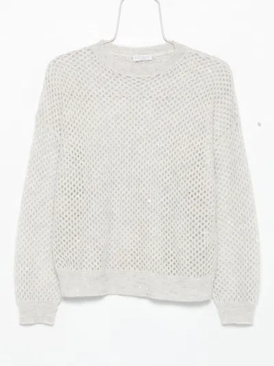BRUNELLO CUCINELLI BRUNELLO CUCINELLI WOOL OPEN-KNIT SWEATER