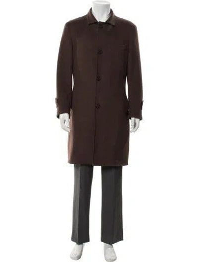 Pre-owned Brunello Cucinelli Wool Overcoat In Brown