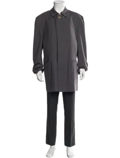 Pre-owned Brunello Cucinelli Wool Overcoat In Gray