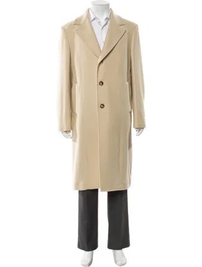 Pre-owned Brunello Cucinelli Wool Overcoat In Neutral