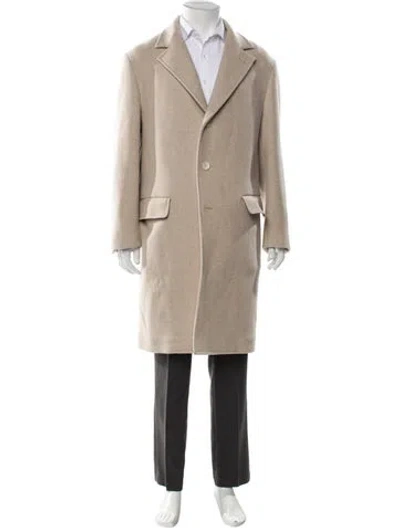 Pre-owned Brunello Cucinelli Wool Overcoat In Neutral