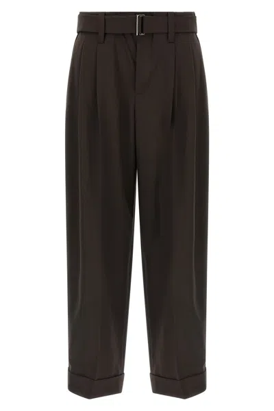Brunello Cucinelli Wool Pants In Brown