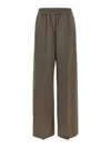 Brunello Cucinelli Tropical Luxury Wool Loose Trousers In Gray