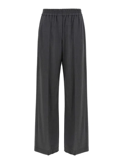 Brunello Cucinelli Wool Pants In Gray