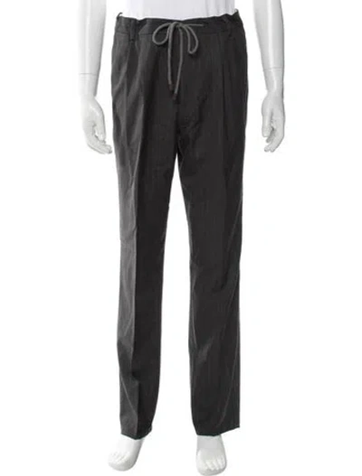 Pre-owned Brunello Cucinelli Wool Pants In Gray