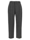 Brunello Cucinelli Grey Pants With Elastic Waistband In Wool And Cashmere In Gray