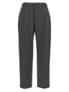 Brunello Cucinelli Grey Pants With Elastic Waistband In Wool And Cashmere