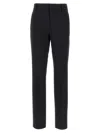 Brunello Cucinelli Wool Trousers With Back Pocket And Belt Loops In Black
