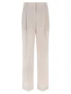 Brunello Cucinelli Wool Pants White In White