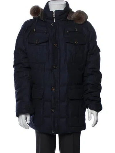 Pre-owned Brunello Cucinelli Wool Parka In Blue