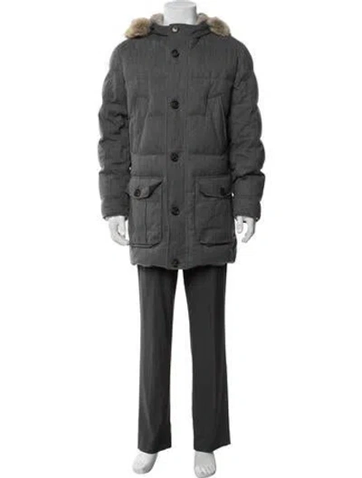 Pre-owned Brunello Cucinelli Wool Parka In Grey