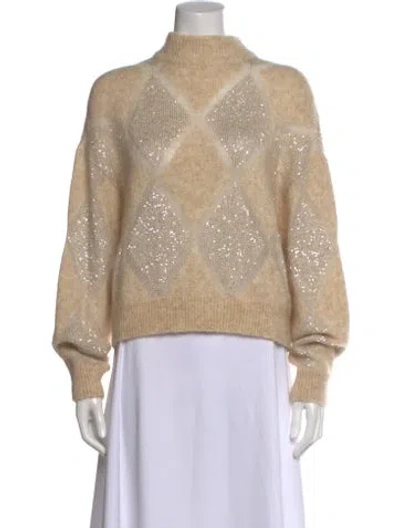 Pre-owned Brunello Cucinelli Wool Patterned Sweater In Neutral
