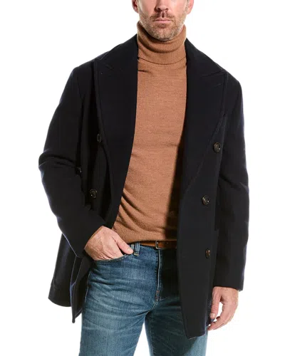 Brunello Cucinelli Wool Peacoat In Multi