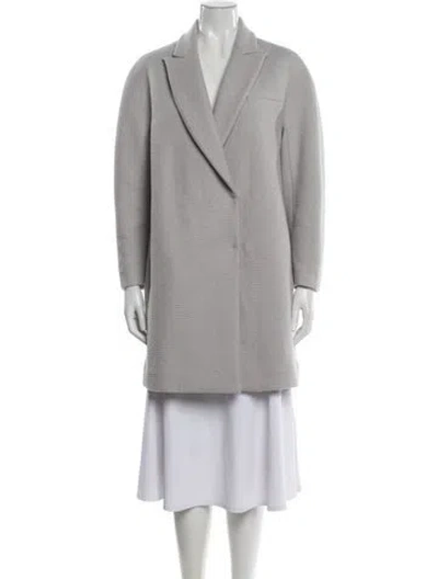 Pre-owned Brunello Cucinelli Wool Peacoat In Gray