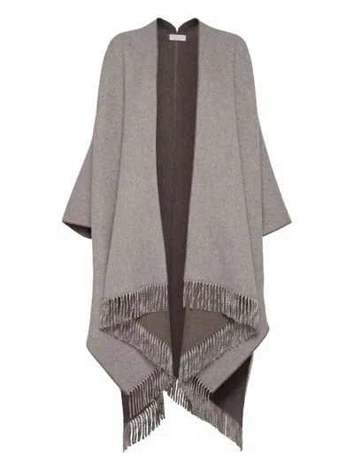 BRUNELLO CUCINELLI BRUNELLO CUCINELLI WOOL PONCHO