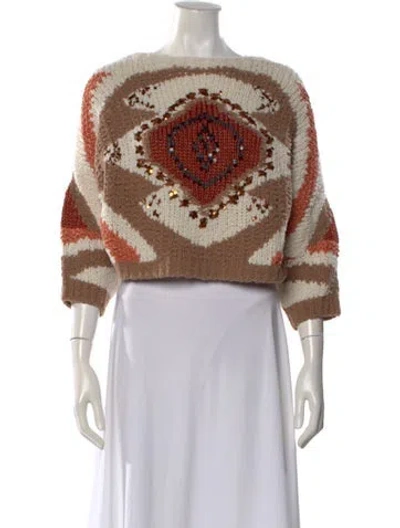 Pre-owned Brunello Cucinelli Wool Printed Sweater In Multi