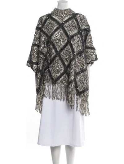 Pre-owned Brunello Cucinelli Wool Printed Sweater W/ Tags In Gray