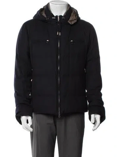 Pre-owned Brunello Cucinelli Wool Puffer Coat In Black