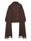 Brunello Cucinelli Wool Scarf With Hood Accessories In Brown