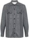 Brunello Cucinelli Flap Pocket Long-sleeved Shirt In Gray
