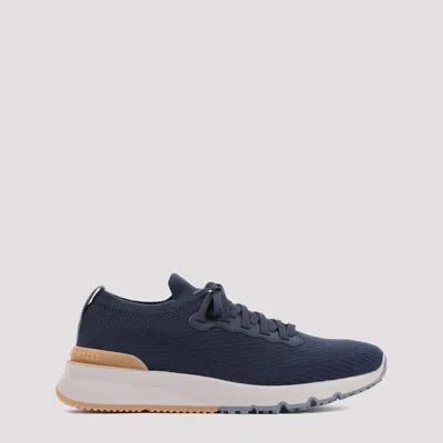 Brunello Cucinelli Wool Shoes In Blue