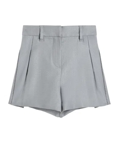 Brunello Cucinelli Wool Shorts In Gray