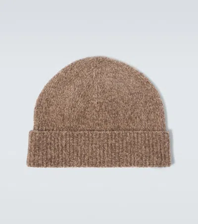 Brunello Cucinelli Wool, Silk, And Cashmere Beanie In Brown