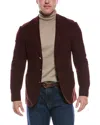 Brunello Cucinelli Single-breasted Tartan Frieze Blazer In Brown