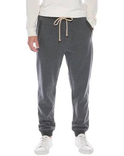 Brunello Cucinelli Wool, Silk, & Cashmere-trim Jogger In Gray