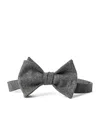 Brunello Cucinelli Wool-silk Flannel Bow Tie In Gray