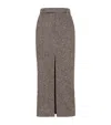 Brunello Cucinelli Women Wool Blend Pencil Skirt In Brown
