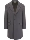 Brunello Cucinelli Wool Single-breasted Coat In Grey
