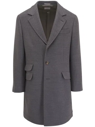 Brunello Cucinelli Wool Single-breasted Coat In Grey