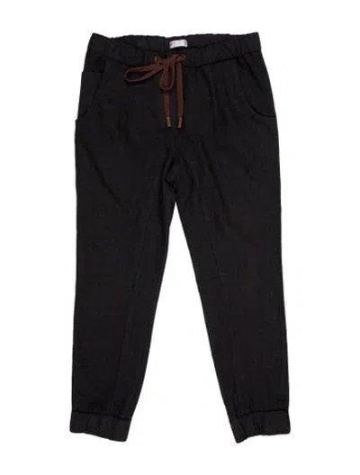 Pre-owned Brunello Cucinelli Wool Skinny Leg Pants In Black